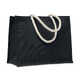 Jute bag with cotton handle черн