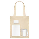 Подарочный набор Велком Пак (Welcome Pack), белый (термокружка, ежедневник, ручка, ЗУ, шоппер) БЕЖЕВ БЕЛ