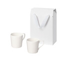 Подарочный набор Сиена (Siena) в коробке-пакете (две фарфоровых кружки) БЕЛ