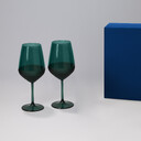 Подарочный набор 2 бокала для вина Эмеральд (Emerald) в синей коробке ЗЕЛЕН СИН