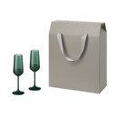 Подарочный набор 2 бокала для шампанского Эмеральд (Emerald) в большом подарочном пакете ЗЕЛЕН СЕР