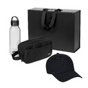 Подарочный набор Фит, Импульс, Бостон (Fit, Impulse, Boston), черный (бейсболка, бутылка, косметичка) ЧЕРН