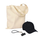 Подарочный набор Фит, Корд (Fit, Cord), черный (бейсболка, кабель-ланьярд, шоппер) ЧЕРН
