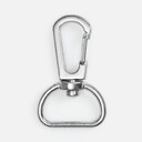 Застежка-карабин Snap hook, M, серебристая (хром)
