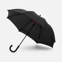 Зонт-трость Hidecolor с цветными спицами, черный с красным
