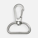 Застежка-карабин Snap Hook, L, серебристая (хром)