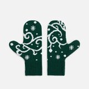 Варежки Adventino, темно-зеленый с молочным, размер S/M