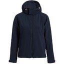 Куртка женская Hooded Softshell темно-синяя, размер S