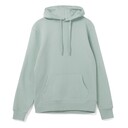 Толстовка с капюшоном унисекс Hoodie, серо-зеленая, размер XS
