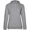 Толстовка с капюшоном женская Hoodie, серый меланж, размер XS