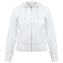 Толстовка женская Hooded Full Zip белая, размер XS