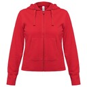 Толстовка женская Hooded Full Zip красная, размер XS