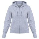 Толстовка женская Hooded Full Zip серый меланж, размер XXL