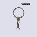 Кольцо с цепочкой Ring для обвеса, L=7см (чёрный никель)