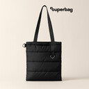 Шоппер Superbag Bubble, стёганый, с магнитной кнопкой (черный)