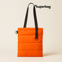 Шоппер Superbag Bubble, стёганый, с магнитной кнопкой (оранжевый с чёрным)