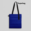 Шоппер Superbag Bubble New, стёганый, со скрытой магнитной кнопкой (синий с чёрным)