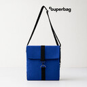 Шоппер Superbag Companion, с тремя отделениями, боковым креплением (карабин) и карманом (синий с черным) синий с чёрным