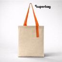 Шоппер Superbag Light, с внутренним креплением (полукольцо) (неокрашенный с оранжевым)