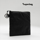 Органайзер для мелочей Superbag Bubble, стёганый, на молнии, с креплением на кольцо-карабин (черный)