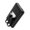 Внешний аккумулятор Eron с подсветкой гравировки, 5000 mAh, чёрный/белый