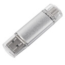 USB flash-карта ASSORTI OTG Type-C (16Гб) серебрист