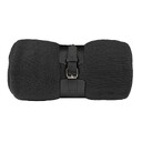 Плед "Belt"; чёрный; 130 х 180 см; 100% акрил, с поясом черн