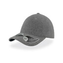 Бейсболка UNI-CAP POLARFLEECE, без панелей и швов, без застежки сер