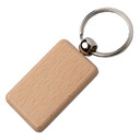 Брелок TIMBER RECTANGLE; 5,2 x 3,2 x 0,7 см; дерево бежев