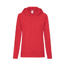 Толстовка женская без начеса LIGHTWEIGH HOODED SWEAT 240 красн