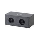 Bluetooth колонка "Cool Gray" с двумя динамиками (2х3Вт) и беспроводным зарядным устройством, переработанный пластик (RPET) сер