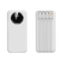 Зарядное устройство "Phantom" 10000 mAh с 4мя встроенными кабелями и цифровым индикатором заряда бел