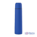 Термос "Родос", покрытие soft touch, 1 л. син