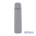 Термос "Родос", покрытие soft touch, 1 л. сер