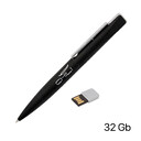 Ручка шариковая "Callisto" с флеш-картой 32Gb, покрытие soft touch черн