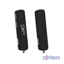 Автомобильное зарядное устройство "Slam" с 2-мя разъёмами USB, покрытие soft touch черн