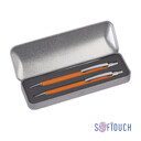 Набор "Ray" (ручка+карандаш), покрытие soft touch оранжев