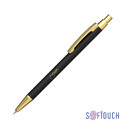 Карандаш механический "Ray", покрытие soft touch черный с золотом