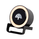 Bluetooth колонка-подставка "Smart Loud" с беспроводным (10W) зарядным устройством, лампой и подсветкой логотипа черн