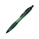 Nash шариковая ручка из переработанного пластика с черной отделкой (черные чернила) - Зеленый