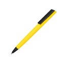 Ручка пластиковая soft-touch шариковая «Taper», желтый/черный