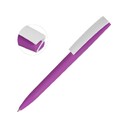 Ручка пластиковая soft-touch шариковая «Zorro», фиолетовый/белый