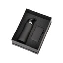 Подарочный набор с бутылкой для воды и повербанком С1, 5000 mAh, черный
