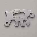 Мини-мультитул карманный Stinger, 55 x 35 мм, 5 функций, медведь, нержавеющая сталь, серебристый, в блистере