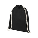 Рюкзак со шнурком Tenes из хлопка плотностью 140 г/м2, черный