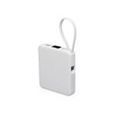 Внешний аккумулятор со встроенным кабелем USB-C «Дэнси», 5000 мАч, белый