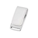 Флеш-карта USB 2.0 16 Gb с магнитным замком "Vigo", белый/серебристый