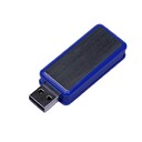 USB-флешка промо на 64 Гб прямоугольной формы, выдвижной механизм, синий
