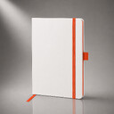 Блокнот "ColorNote White", твердая обложка A5, 80 листов, белый и оранжевый