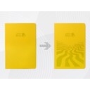 Бизнес-блокнот А5 «C2» soft-touch, желтый, с УФ печатью